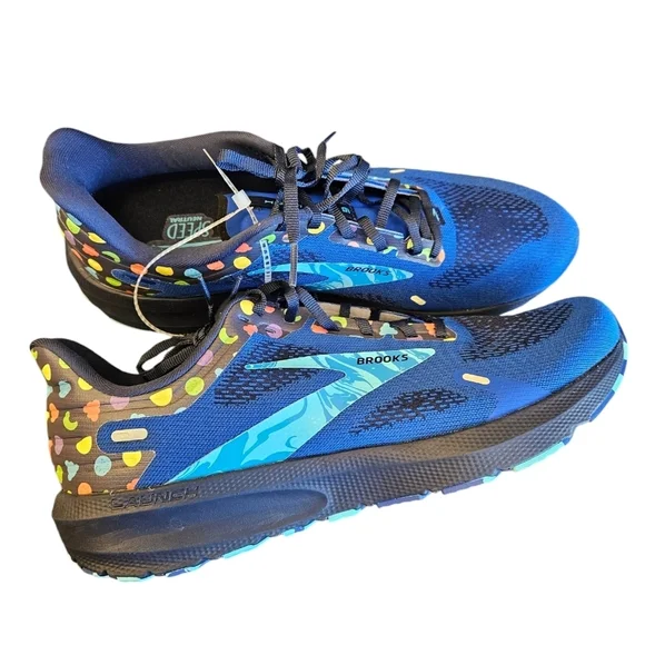Brooks Mens Bowl O' Brooks Launch 9 Running Sneaker Blue NEW